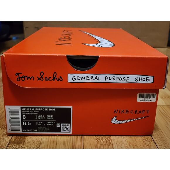 Size 8W (US 6.5 Mens) - NikeCraft General Purpose Shoe x Tom Sachs Low Brown NEW - Picture 2 of 12
